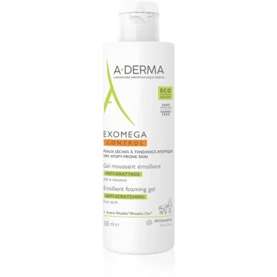 A-Derma Exomega Control Emollient Foaming gel zmiękczający żel pieniący Do cery suchej i atopowej 500 ml