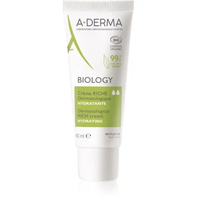 A-Derma Biology Rich Cream odżywczy krem nawilżający do skóry suchej i bardzo suchej wrażliwej 40 ml