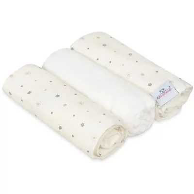 Babymatex Muslin Design pielucha Snow 3 szt.