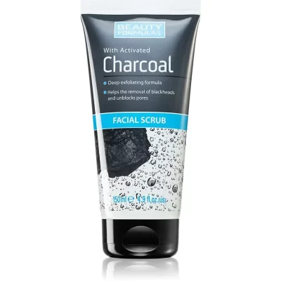 Beauty Formulas Charcoal peeling do twarzy z aktywnym węglem 150 ml