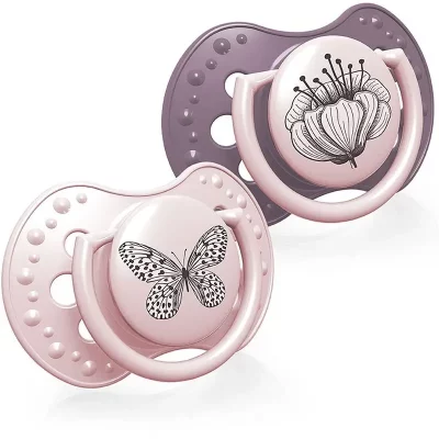 LOVI Botanic 0-3m smoczek Girl 2 szt.
