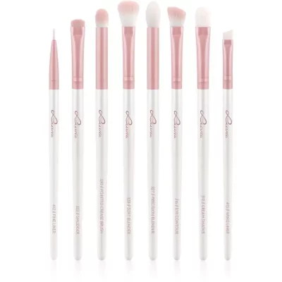 Luvia Cosmetics Prime Vegan All Eye Want zestaw pędzli do oczu Candy (Pearl White / Rose) 8 szt.