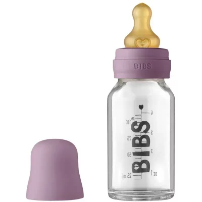 BIBS Baby Glass Bottle 110 ml butelka dla niemowląt Mauve 110 ml