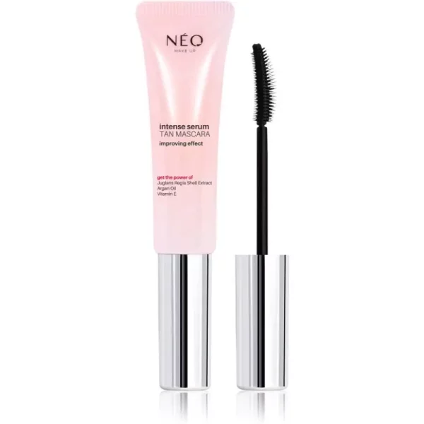 NEO MAKE UP Intense Serum Tan Mascara wzmacniający tusz do rzęs o działaniu regenerującym odcień Black 9 ml