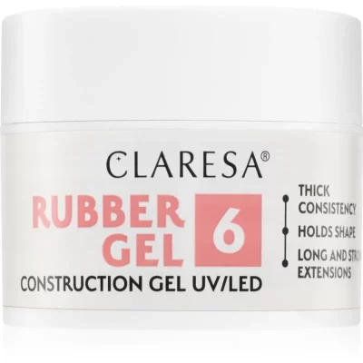 Claresa Rubber Gel Construction Gel UV/LED lakier żelowy do przedłużania paznokci odcień 06 45 g
