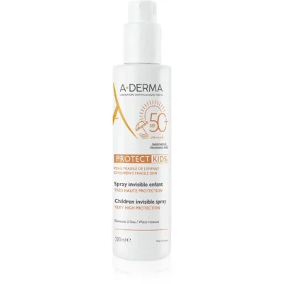 A-Derma Protect Kids Children Invisible Spray ochronne mleczko do opalania w sprayu SPF 50+ dla dzieci 200 ml