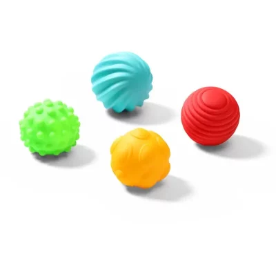 BabyOno Have Fun Sensory Balls miękkie piłeczki sensoryczne 6 m+ 4 szt.