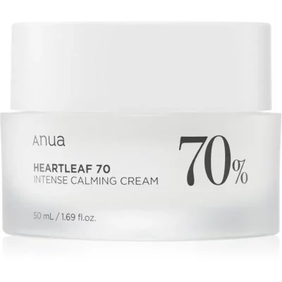 Anua Heartleaf 70% Intense Calming Cream krem ochronny intensywnie kojący do wszystkich rodzajów skóry, też wrażliwej 50 ml