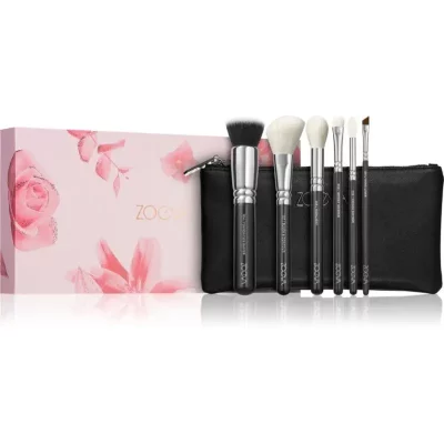 ZOEVA The Essential Brush Set zestaw pędzli z kosmetyczką 1 szt.