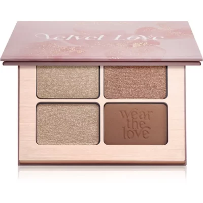 ZOEVA Velvet Love Eyeshadow Quad paleta cieni do powiek odcień Dreamy Rose Golden Eyes 4x1,5 g