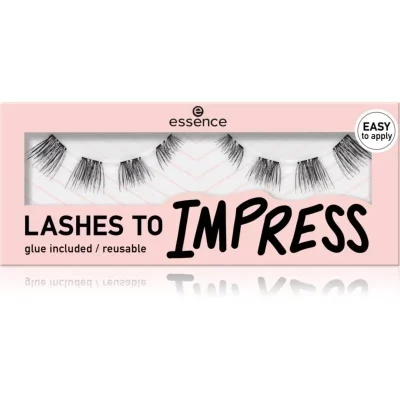 essence LASHES TO IMPRESS sztuczne rzęsy z klejem 8 szt.