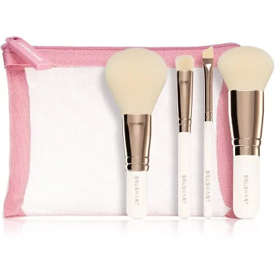BrushArt Basic On-the-go Glam mini make-up brush set podróżny zestaw pędzli do makijażu z etui mini