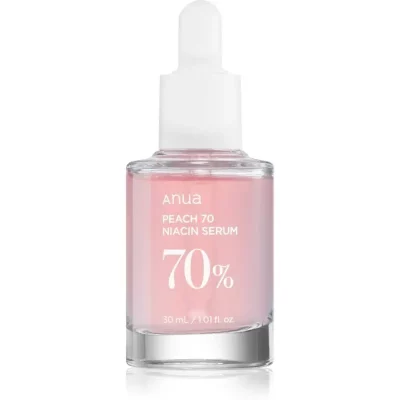 Anua Peach 70% Niacin Serum rozjaśniające serum nawilżające na rozszerzone pory i zmarszczki 30 ml