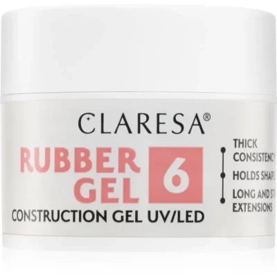 Claresa Rubber Gel Construction Gel UV/LED lakier żelowy do przedłużania paznokci odcień 06 12 g