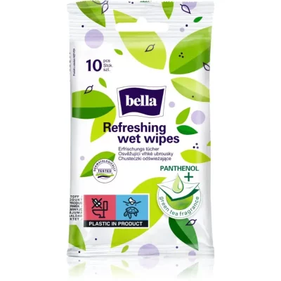 BELLA Refreshing wet wipes odświeżające chusteczki nawilżane 10 szt.
