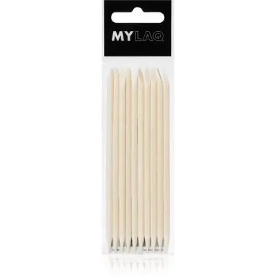 MYLAQ Wooden Sticks drewniany patyczek do skórek 10 szt.
