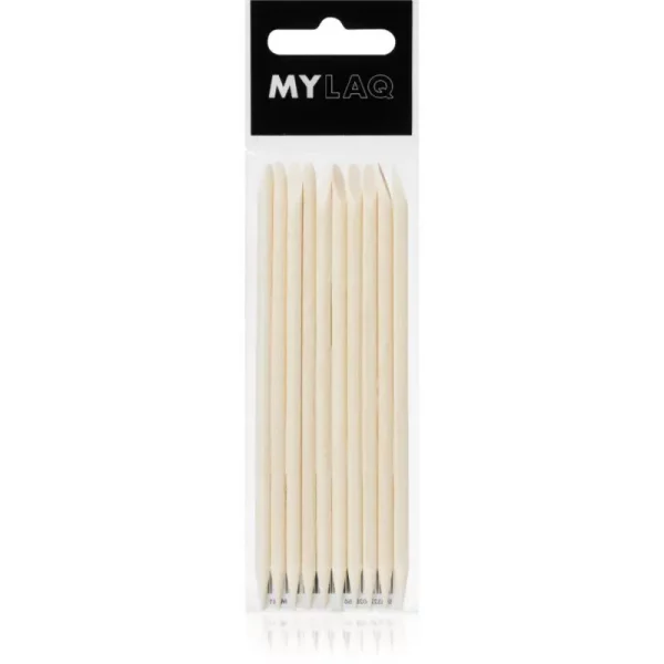 MYLAQ Wooden Sticks drewniany patyczek do skórek 10 szt.