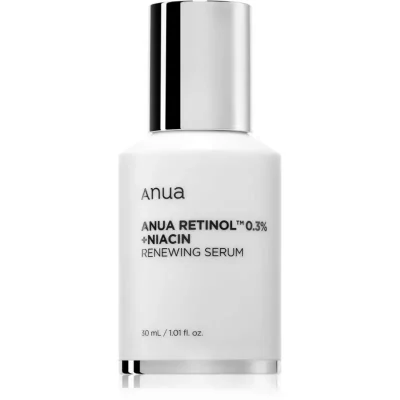 Anua Retinol 0.3% + Niacin Renewing Serum serum regenerujące na noc na rozszerzone pory i zmarszczki 30 ml