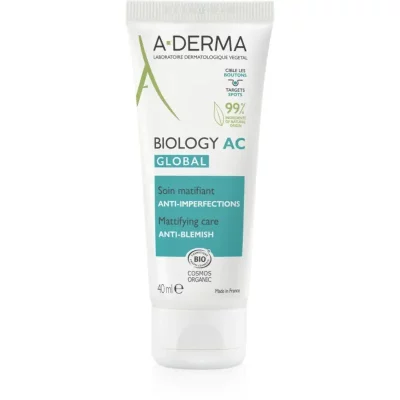 A-Derma Biology AC pielęgnacja matująca przeciw niedoskonałościom skóry 40 ml