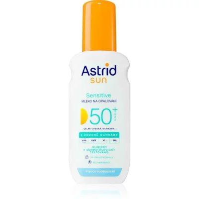 Astrid Sun Sensitive mleczko do opalania w sprayu SPF 50+ z wysoką ochroną UV 150 ml