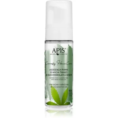 Apis Natural Cosmetics Cannabis Home Care pianka oczyszczająca do skóry suchej i wrażliwej 150 ml