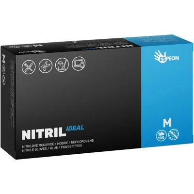 Espeon Nitril Ideal3 Blue rękawiczki nitrylowe bezpudrowe rozmiar M 100 szt.