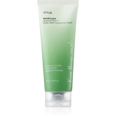 Anua Heartleaf Quercetinol Pore Deep Cleansing Foam pianka dogłębnie oczyszczająca do skóry tłustej i mieszanej 150 ml