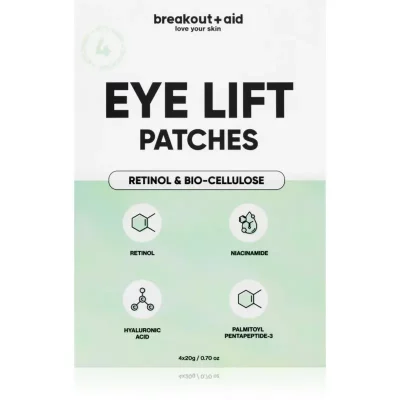 breakout + aid Eye Lift Patches plastry przeciwzmarszczkowe pod oczy z retinolem 4 szt.