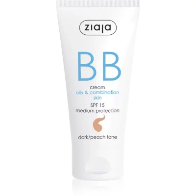Ziaja Kremy BB/CC BB aktywny krem na niedoskonałości skóry tłustej i mieszanej odcień opalony brzoskwiniowy odcień Dark Peach 50 ml
