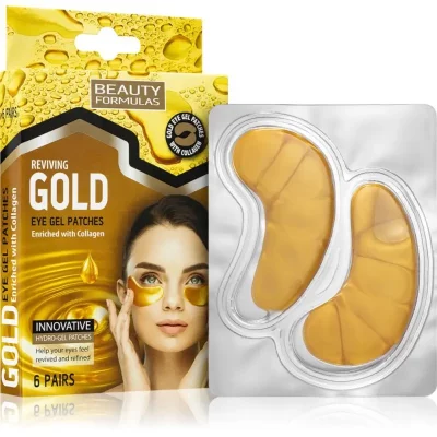 Beauty Formulas Gold hydrożelowa maska wokół oczu z kolagenem 6 szt.