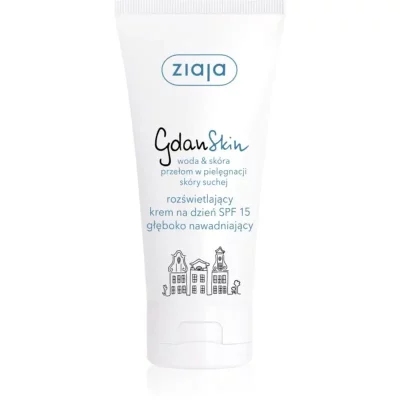 Ziaja Gdanskin rozświetlający krem na dzień SPF 15 głęboko nawadniający 50 ml