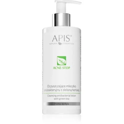Apis Natural Cosmetics Acne-Stop Home TerApis mleczko oczyszczające do demakijażu z zieloną herbatą 300 ml
