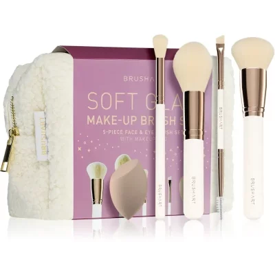 BrushArt Basic Soft Glam make-up brush set zestaw pędzli z kosmetyczką