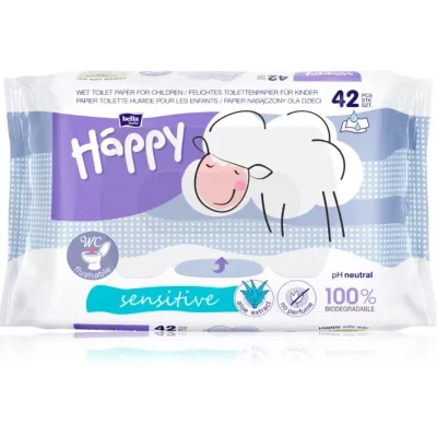 BELLA Baby Happy Sensitive nawilżany papier toaletowy dla dzieci 42 szt.