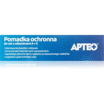 Apteo Pomadka ochronna with vitamins A+E pomadka do ust odżywienie i nawilżenie 1 szt.