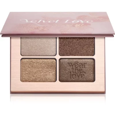 ZOEVA Velvet Love Eyeshadow Quad paleta cieni do powiek odcień Bronze Espresso Eyes 4x1,5 g