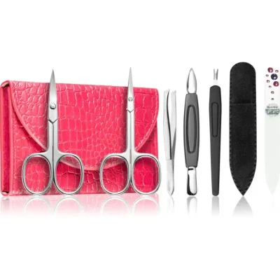 DuKaS Premium Line Solingen 214 zestaw do manicure + etui Pink