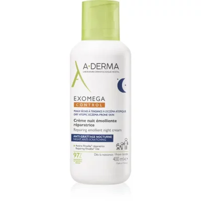 A-Derma Exomega Control Repairing Emollient Night Cream regenerujący krem na noc przeciw drapaniu 400 ml