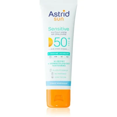 Astrid Sun Sensitive krem do opalania twarzy SPF 50+ wodoodporny 50 ml