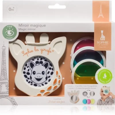 Sophie La Girafe Vulli Magic Mirror lusterko dla dzieci od urodzenia Blue, Pink, Yellow 3 szt.