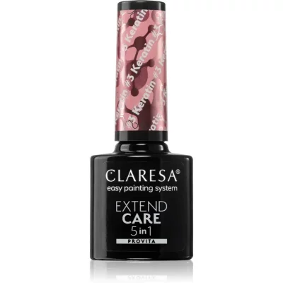 Claresa Extend Care 5 in 1 Keratin baza do paznokci hybrydowych o działaniu odżywczym odcień #3 5 g