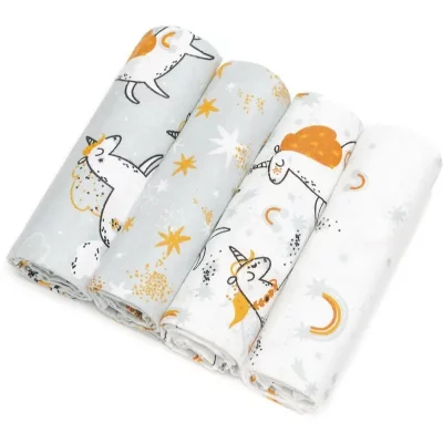 T-TOMI Cloth Diapers Unicorns pieluchy wielorazowe 76x76 cm 4 szt.