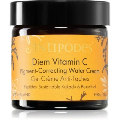 Antipodes Diem Vitamin C Pigment-Correcting Water Cream krem rozjaśniający i nawilżający na plamy pigmentacyjne 60 ml