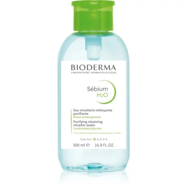 Bioderma Sébium H2O woda micelarna do skóry mieszanej i tłustej z dozownikiem 500 ml
