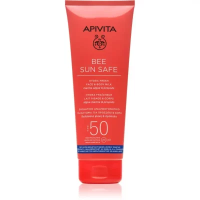 Apivita Bee Sun Safe Hydra Fresh Milk SPF50 mleczko do opalania do twarzy i ciała SPF 50 200 ml