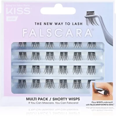 KISS Falscara Wisp kępki sztucznych rzęs z węzełkiem Shorty 24 szt.