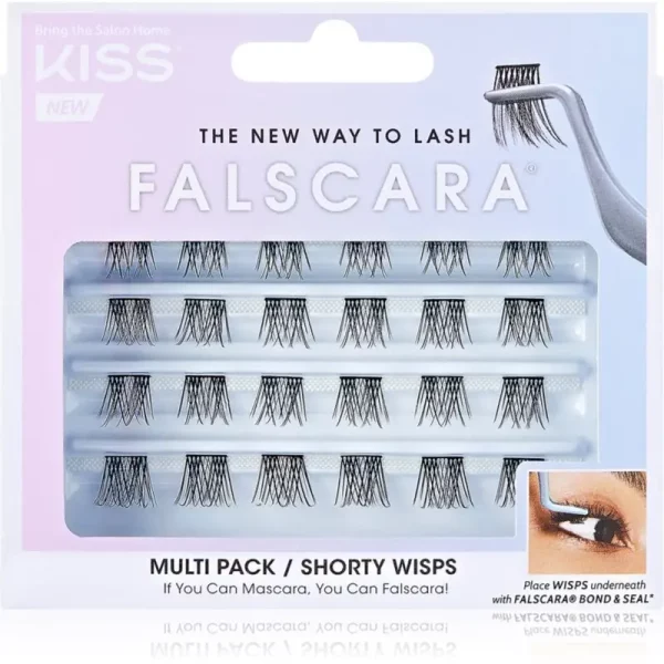 KISS Falscara Wisp kępki sztucznych rzęs z węzełkiem Shorty 24 szt.