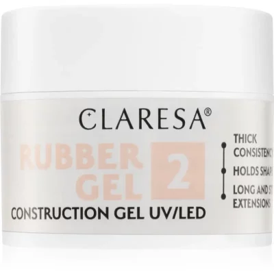Claresa Rubber Gel Construction Gel UV/LED lakier żelowy do przedłużania paznokci odcień 2 12 g