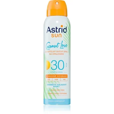 Astrid Sun Coconut Love niewidzialny spray do opalania SPF 30 z wysoką ochroną UV 150 ml