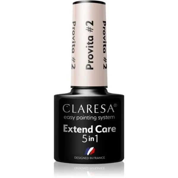 Claresa Extend Care 5 in 1 Provita baza do paznokci hybrydowych o działaniu regenerującym odcień #2 5 g